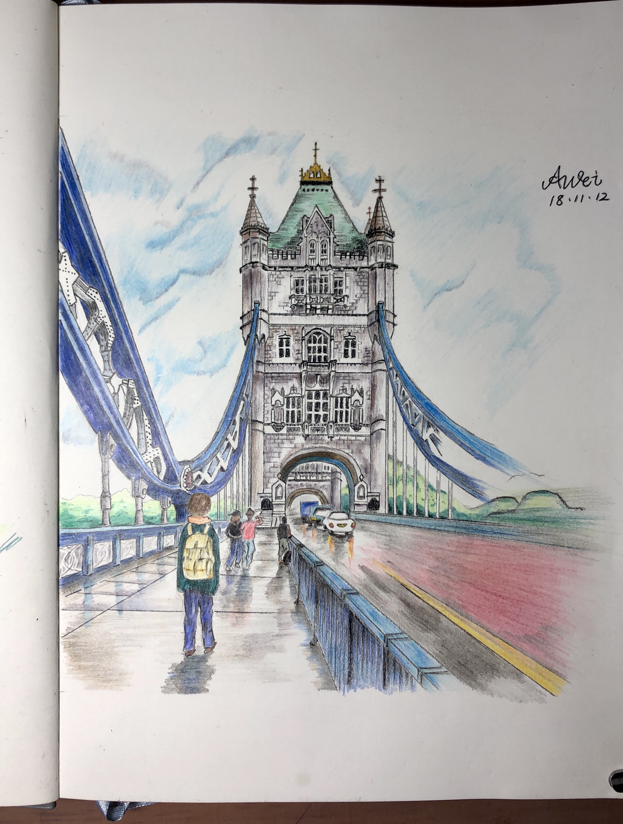 伦敦的国会大厦和大本钟。素描集合插画图片素材_ID:128845421-Veer图库