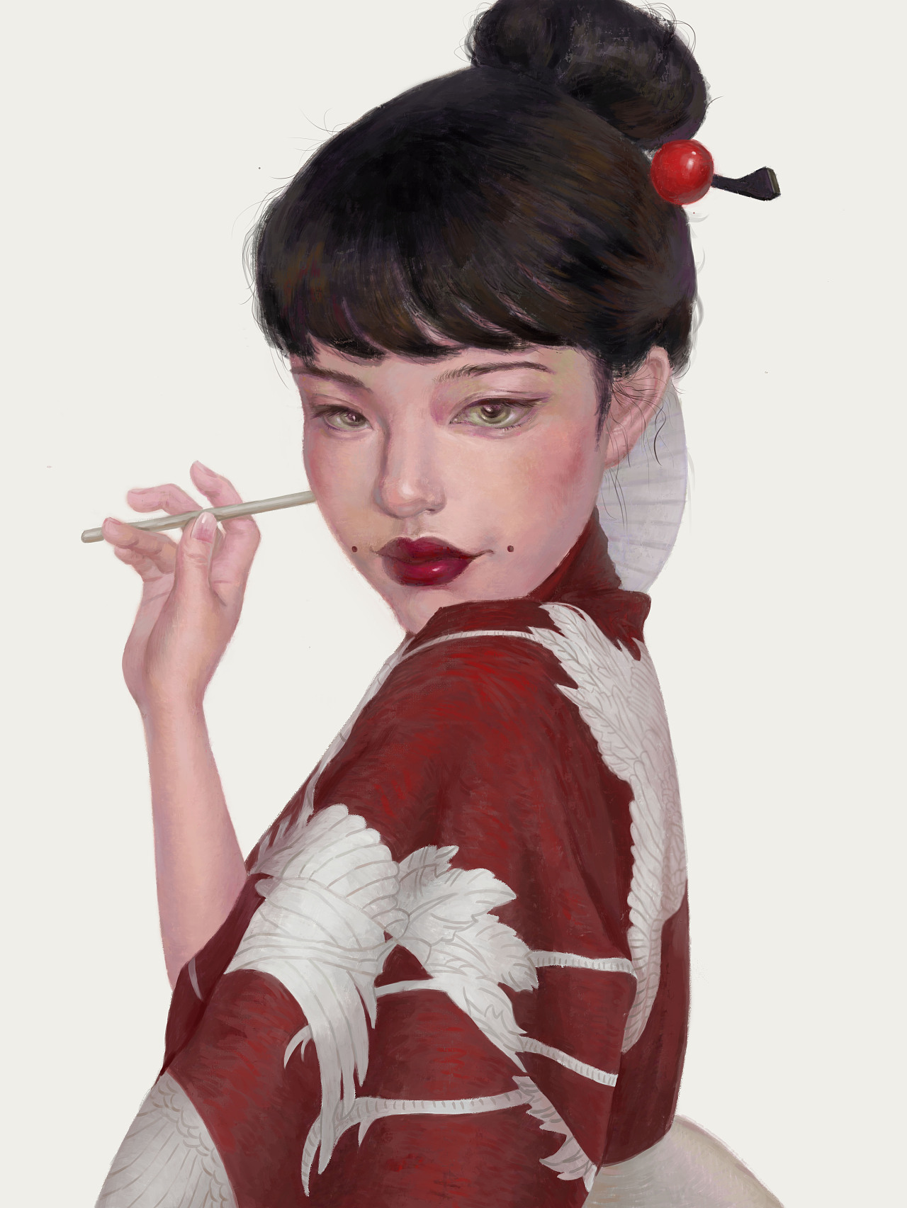 板绘厚涂&一边羊羊 神明少女