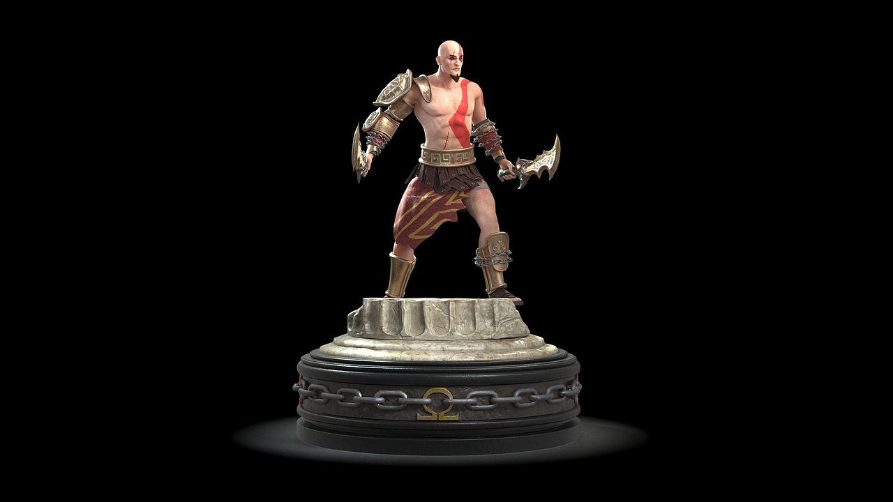 zbrush maya md sp练习 战神 奎托斯