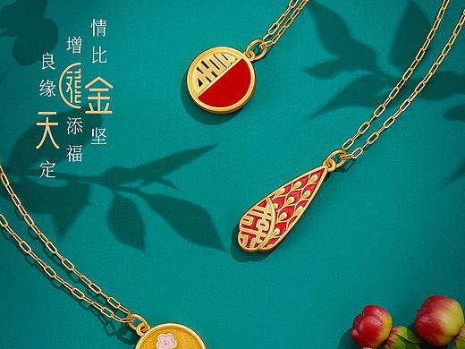 中国风黄金首饰拍摄