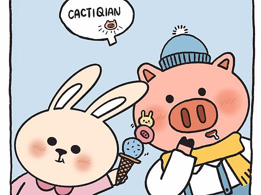 冬天快樂（個人主頁-ZNDkxMDYxNzY=） - 兒童插畫 - 站酷設(shè)計師CACTIQIAN原創(chuàng)素材 - 站酷ZCOOL