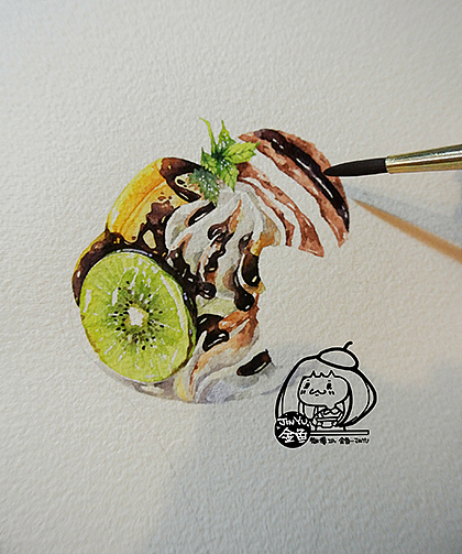 金鱼手绘美食——水果冰淇淋（图ZMTE2MTAyNzI=） - 商业插画 - 站酷设计师金鱼酱JINYU原创素材 - 站酷ZCOOL