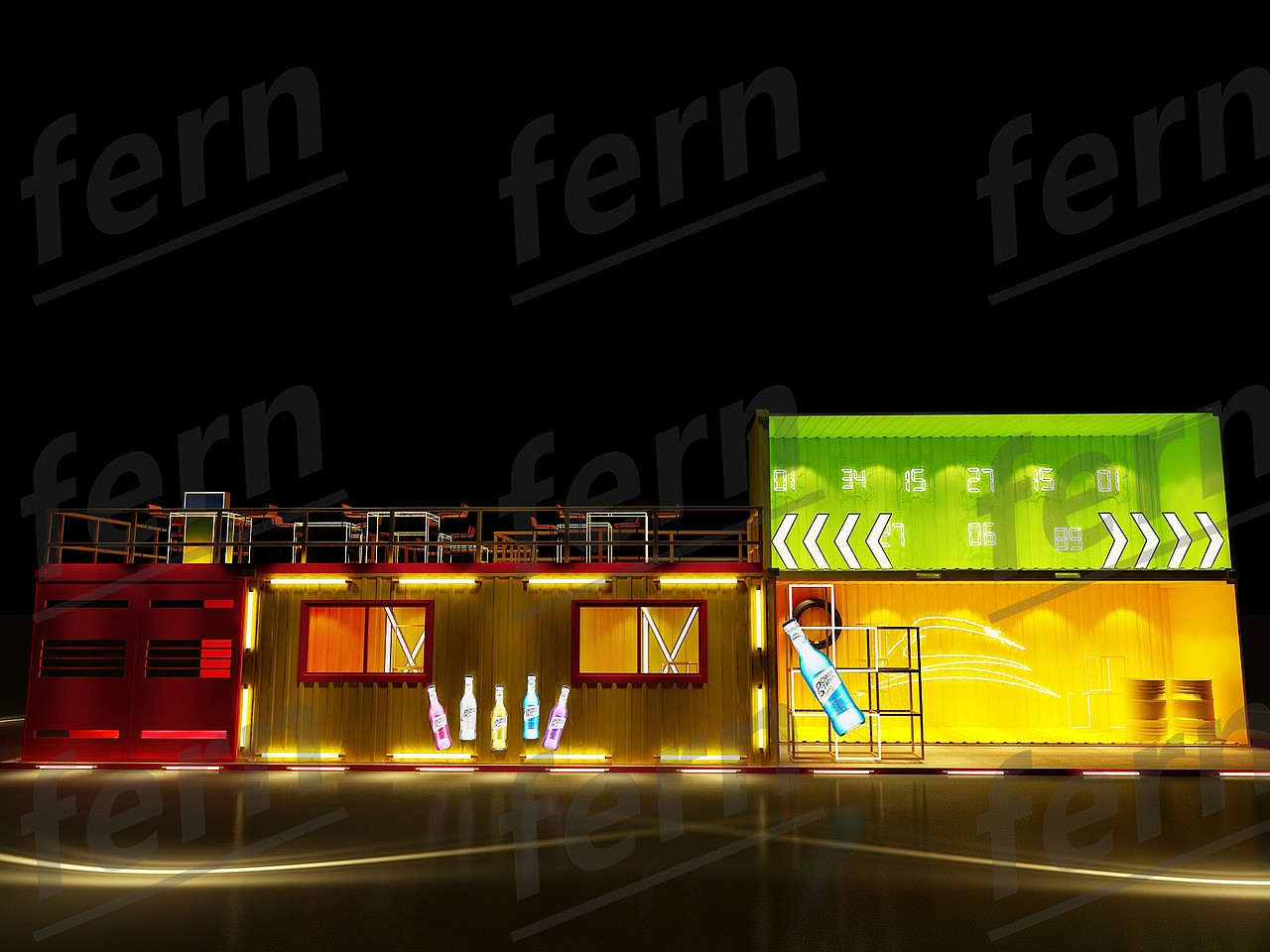 动力火车集装箱版本效果图