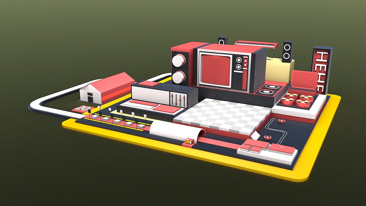 c4d立体场景练习