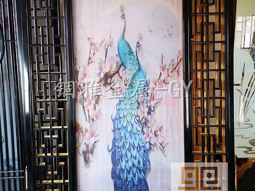 彩色不锈钢满焊屏风 钢化玻璃屏风装饰隔断