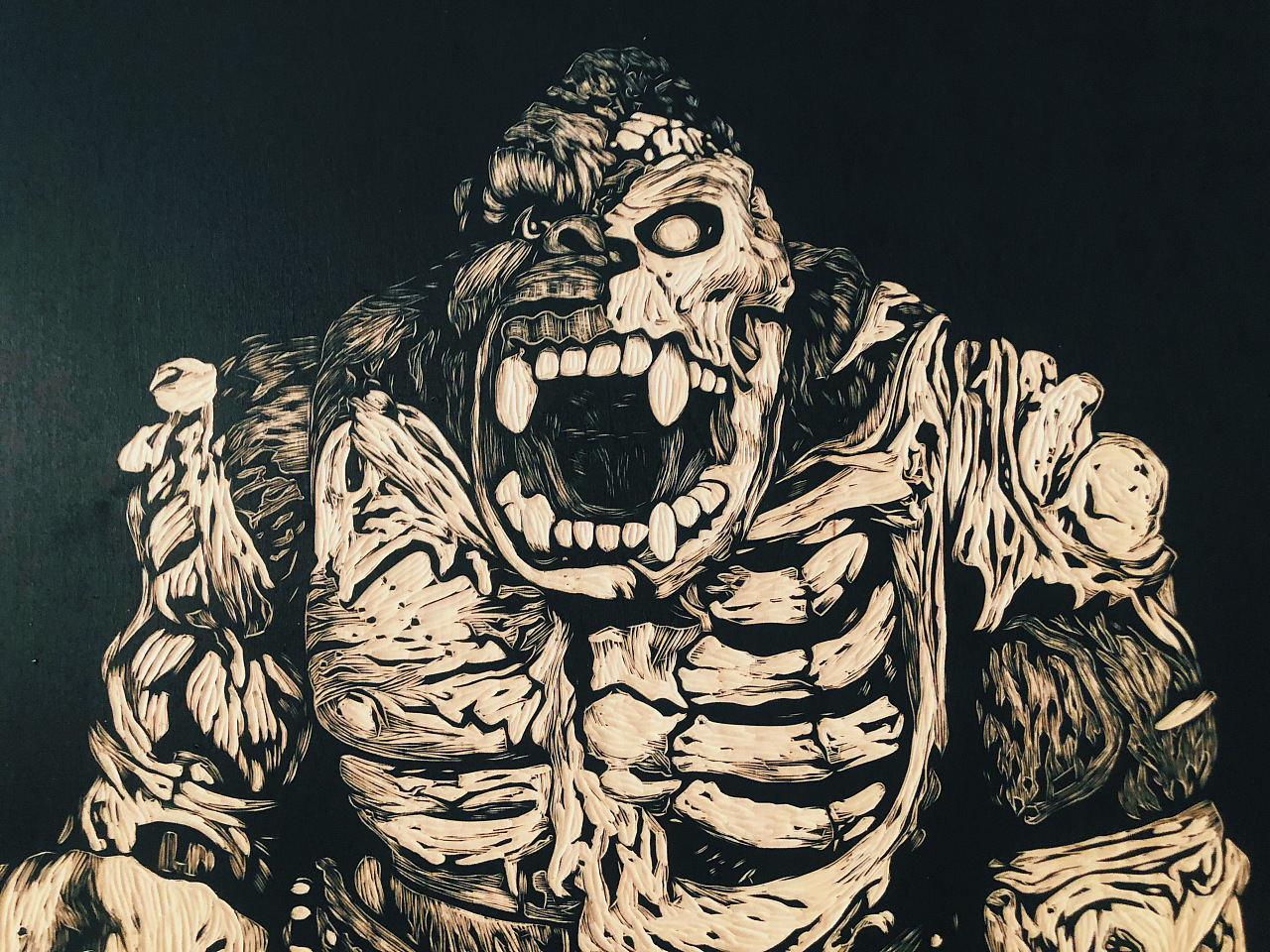 大久保猩猩kingkorpse手工雕刻木版画 - 原创作品 - 站酷(zcool)