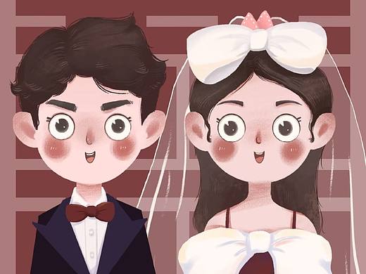 画的结婚头像