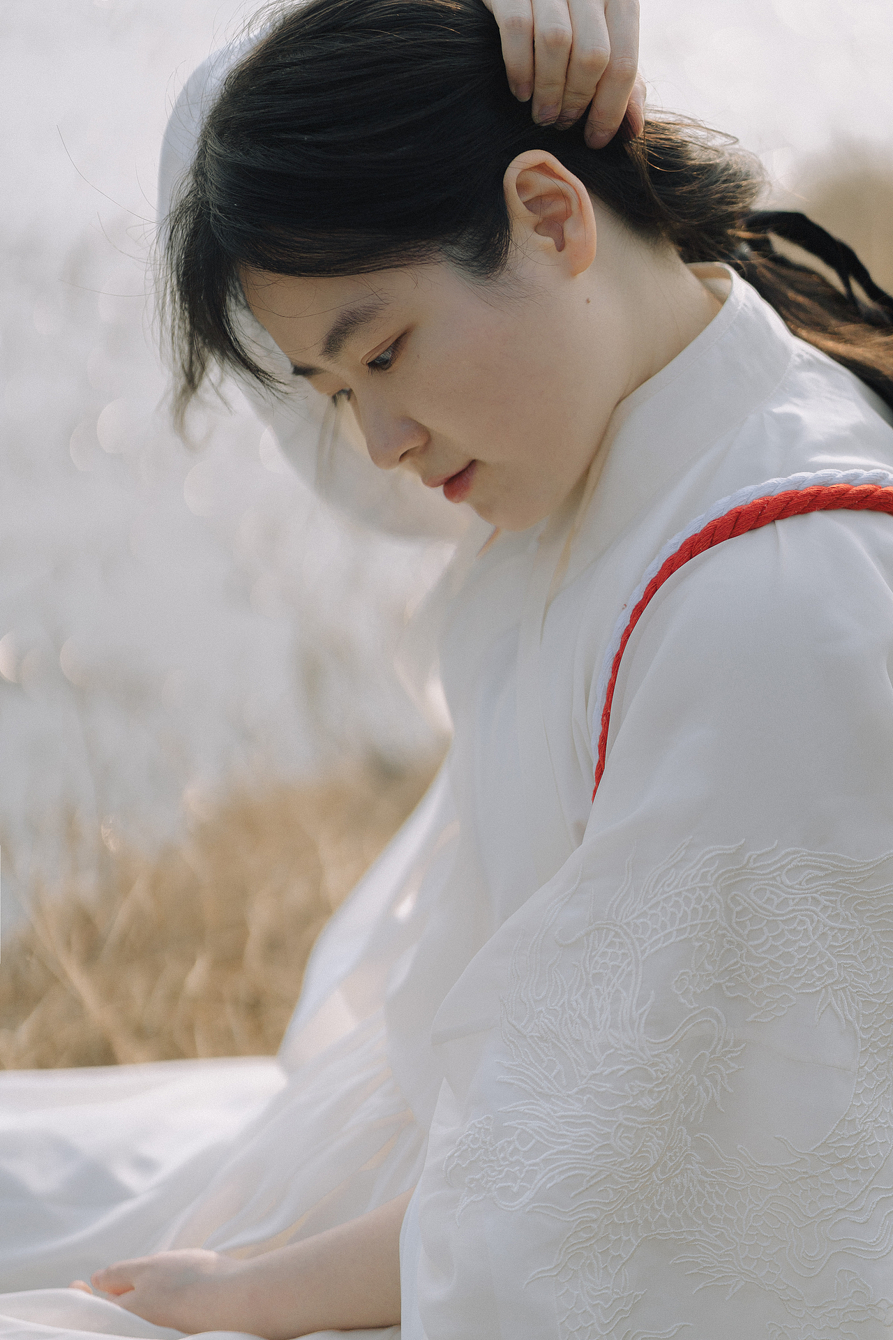 神明少女与樱花于湖