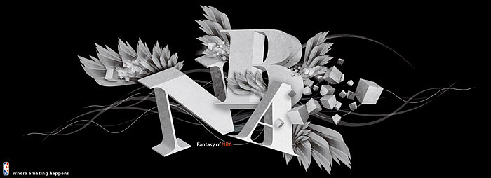 3月的一个字体设计分步图及细节图