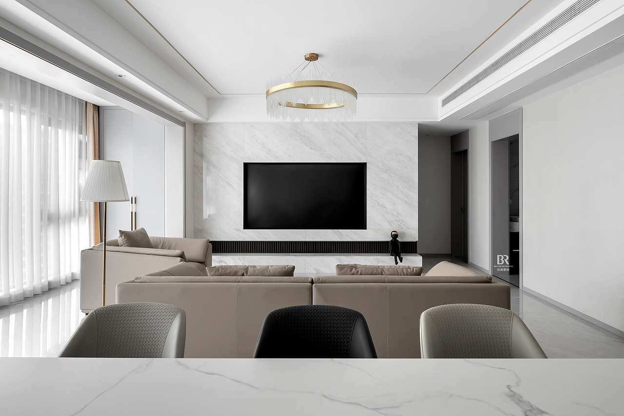 中粮祥云大平层装修设计效果，大横厅装修效果（图ZMjc4NjI4NjMy） - 家装设计 - 站酷设计师重庆兄弟装饰装修原创素材 - 站酷ZCOOL