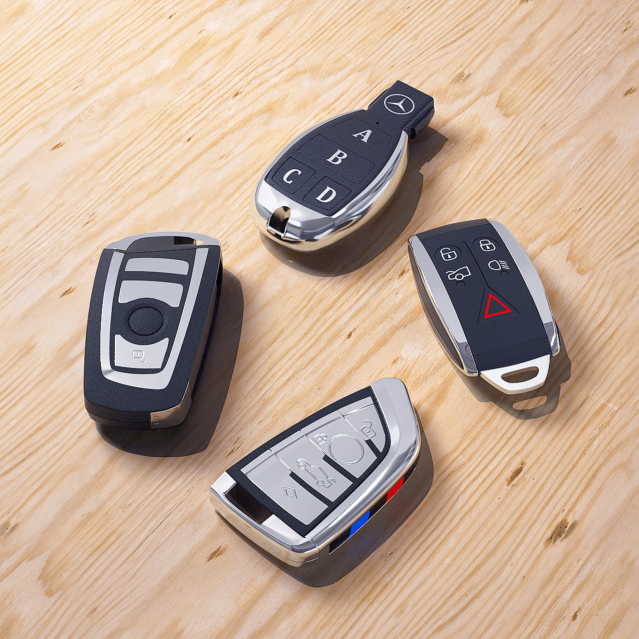 汽车遥控钥匙建模渲染