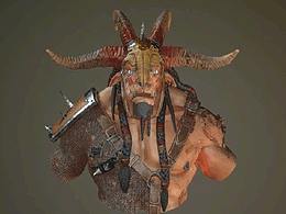 the dark兽人半身像