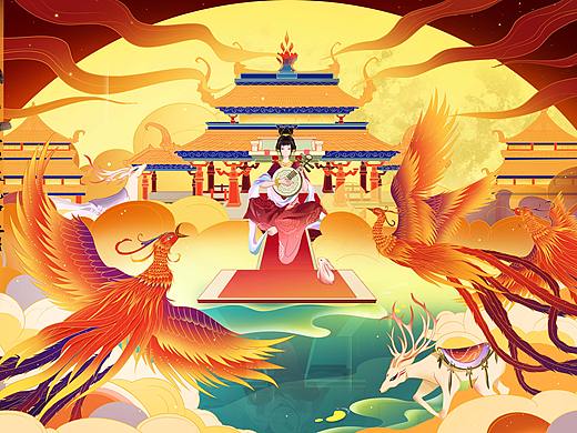 国潮插画-闻声|星回