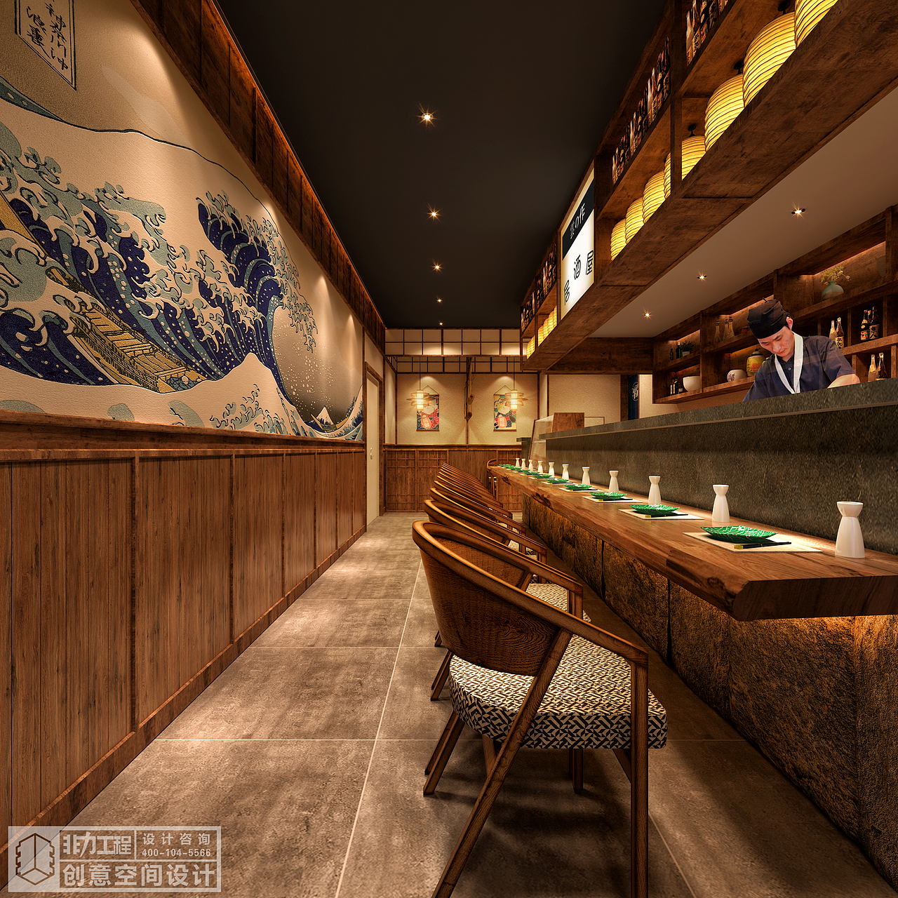 【非力】福库寿司绿地中央广场（图ZOTkzMDczODg=） - 家装设计 - 站酷设计师Cc拾叁原创素材 - 站酷ZCOOL