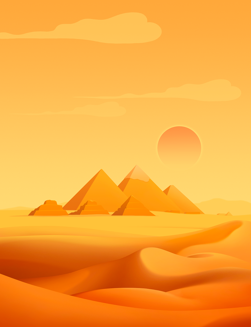 偏扁平风风景插图