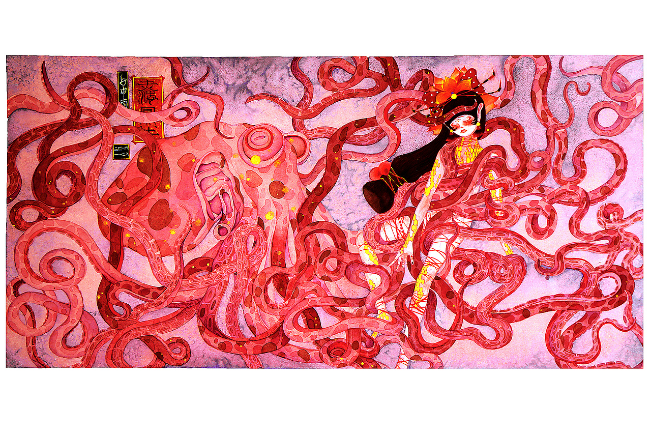 《赤海冥王星》白中南颜彩-人川集