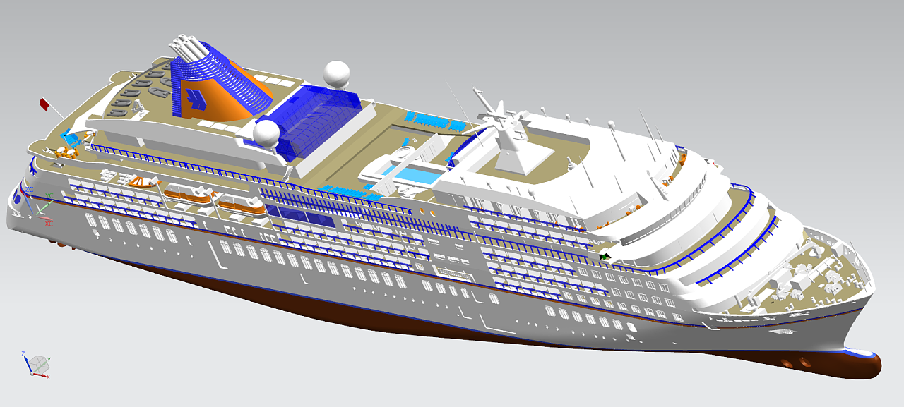 豪华游轮3维模型