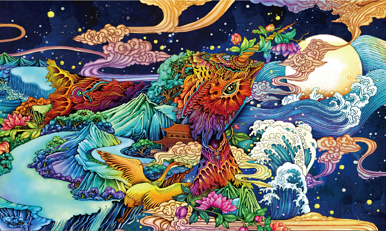 推 荐西安大明宫上元灯节插画海报只认字290天前晕z809725056342天前