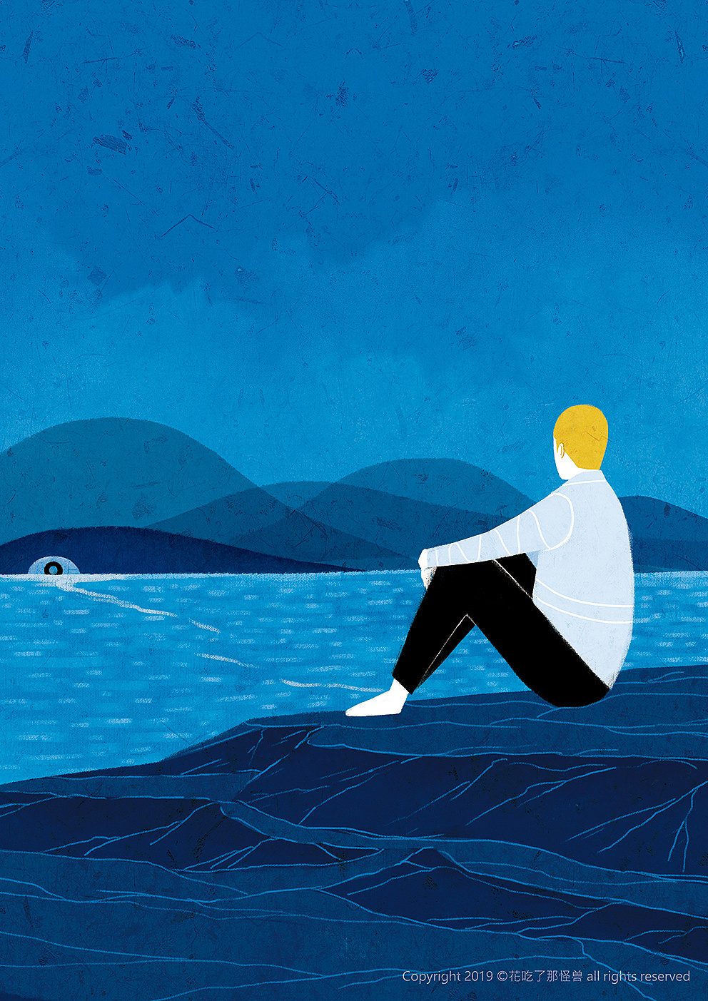 《成长路过孤独》系列7|插画|商业插画|花吃了那怪兽 - 原创作品