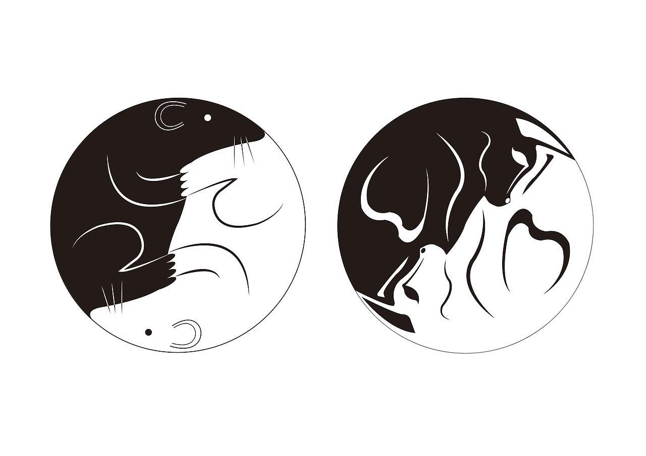 十二生肖--阴阳图腾（图ZMTgxMTI5MDAw） - Logo - 站酷设计师设计三角猫原创素材 - 站酷ZCOOL
