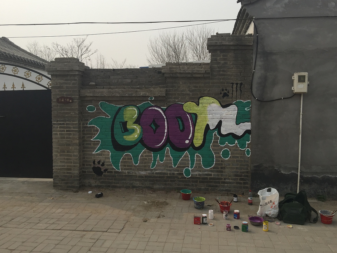 墙体彩绘涂鸦手绘墙