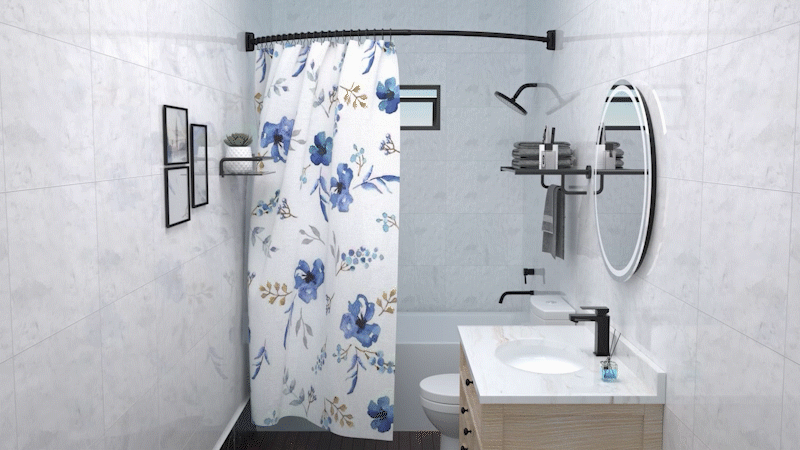 亞馬遜-浴簾桿（視頻）（圖ZMjgxNjk1NTA0） - 電商 - 站酷設(shè)計師一只野生小美工原創(chuàng)素材 - 站酷ZCOOL