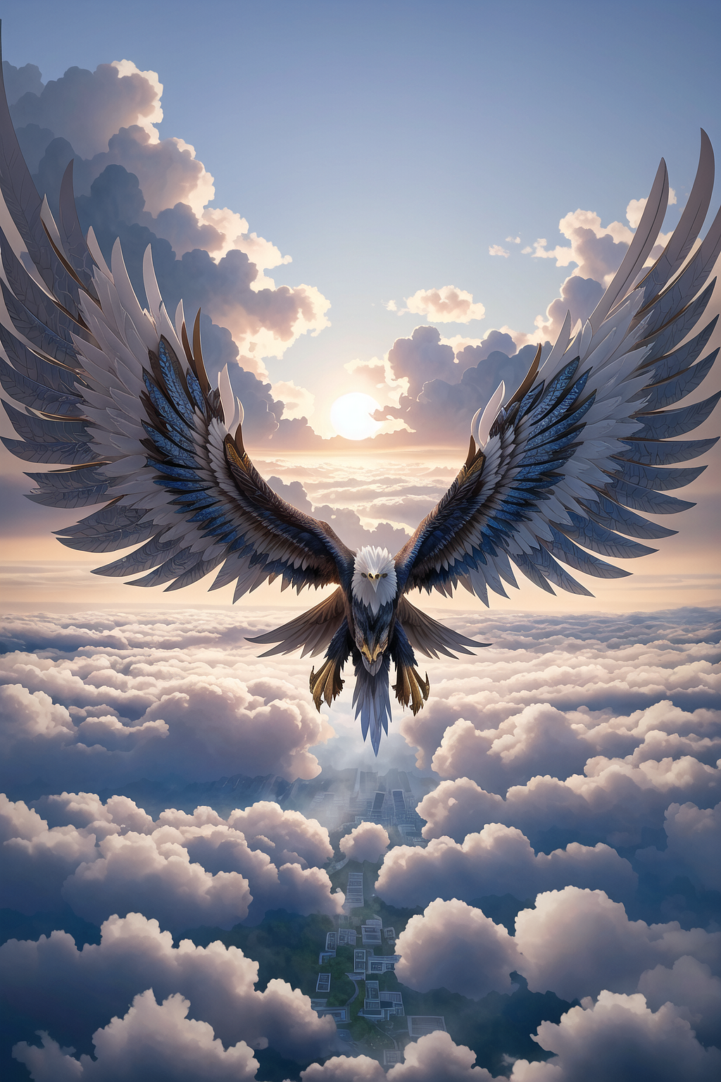 白头鹰，就叫它鹰酱吧 /-_-（图ZMzM4NTgzOTQ0） - AI作品 - 站酷设计师xbjskn原创素材 - 站酷ZCOOL