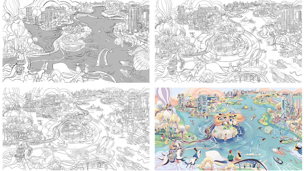 成都万华 丨 麓湖生态艺术公园插画（图ZMzQxNjc1OTAw） - 商业插画 - 站酷设计师HioUoiH原创素材 - 站酷ZCOOL