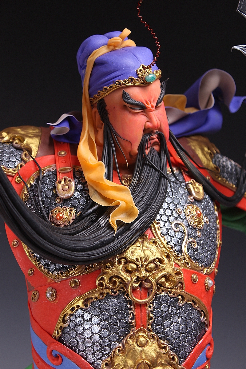 贺加贵面塑（义薄云天）步骤分解（图ZNjYwODQyNzY=） - 手办/模玩 - 站酷设计师贺加贵3D翻糖原创素材 - 站酷ZCOOL