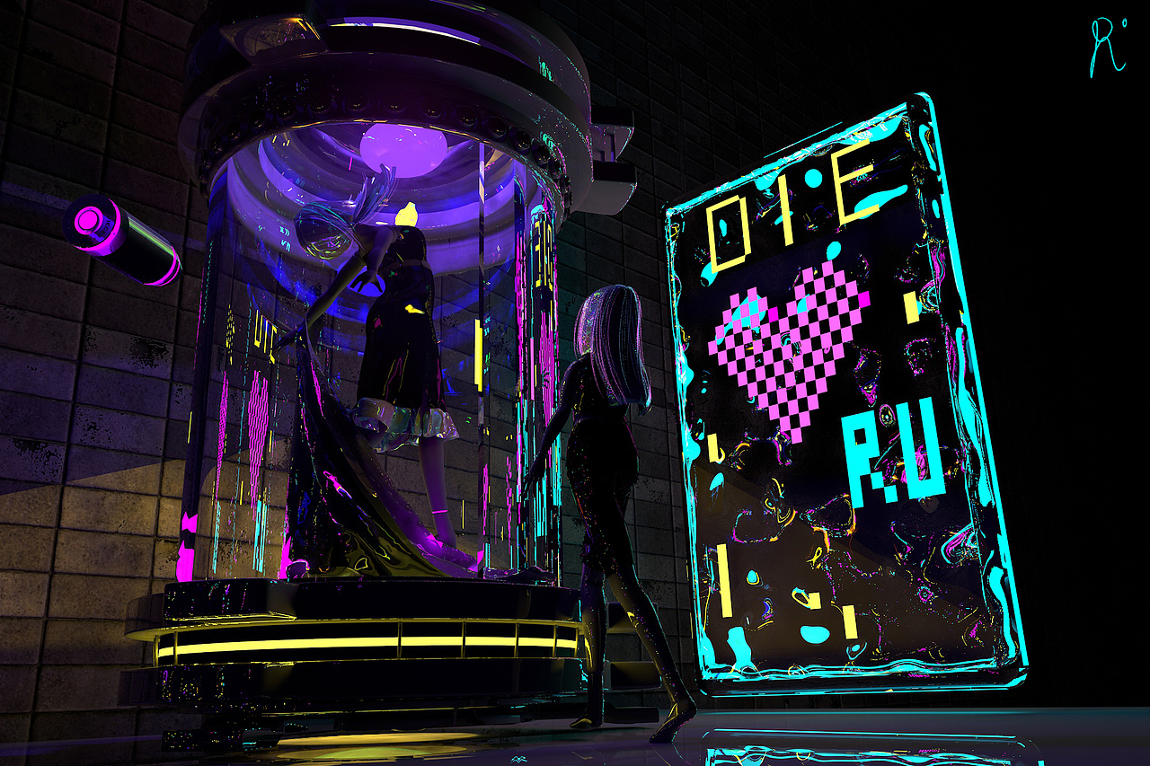 赛博朋克风格的建模