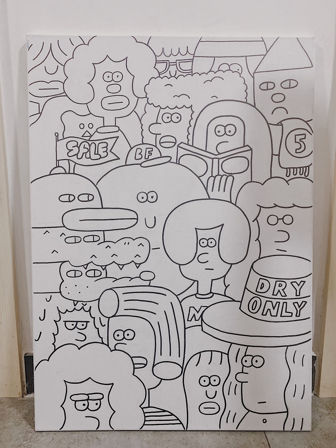 手绘丙烯颜料漫画