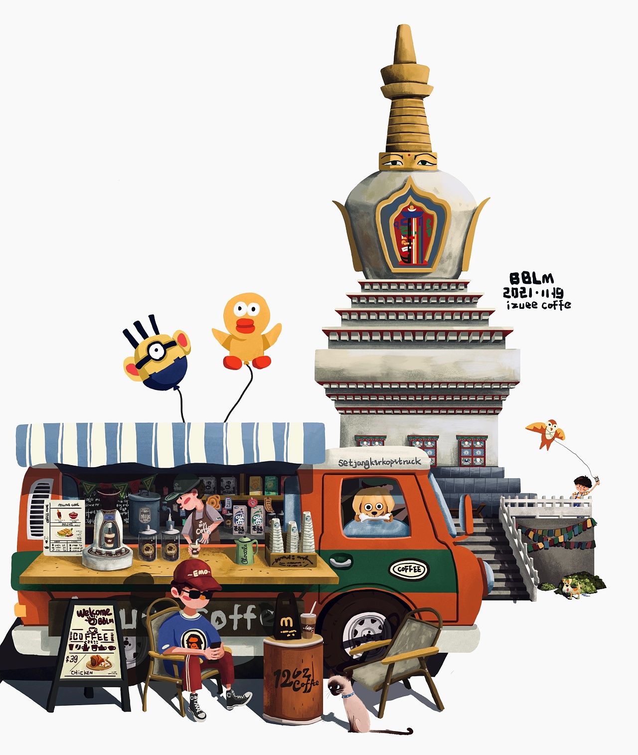 亚洲第一佛塔|插画|艺术插画|白伯礼们 - 原创作品 - 站酷 (zcool)