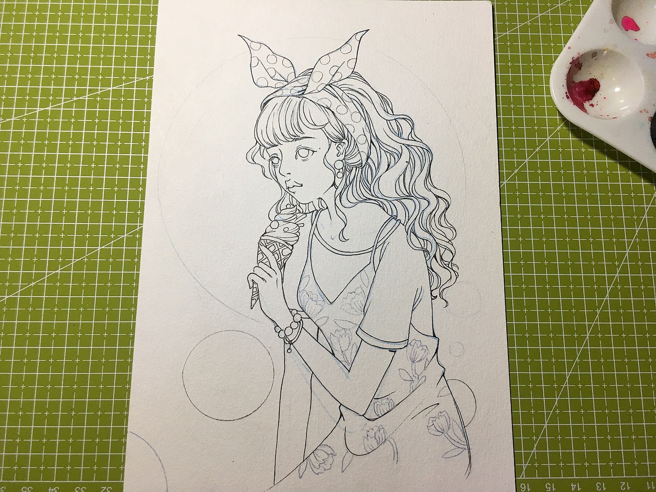 手绘水彩人物（图ZMTExNjQ0NDQw） - 新锐潮流插画 - 站酷设计师口口韩原创素材 - 站酷ZCOOL