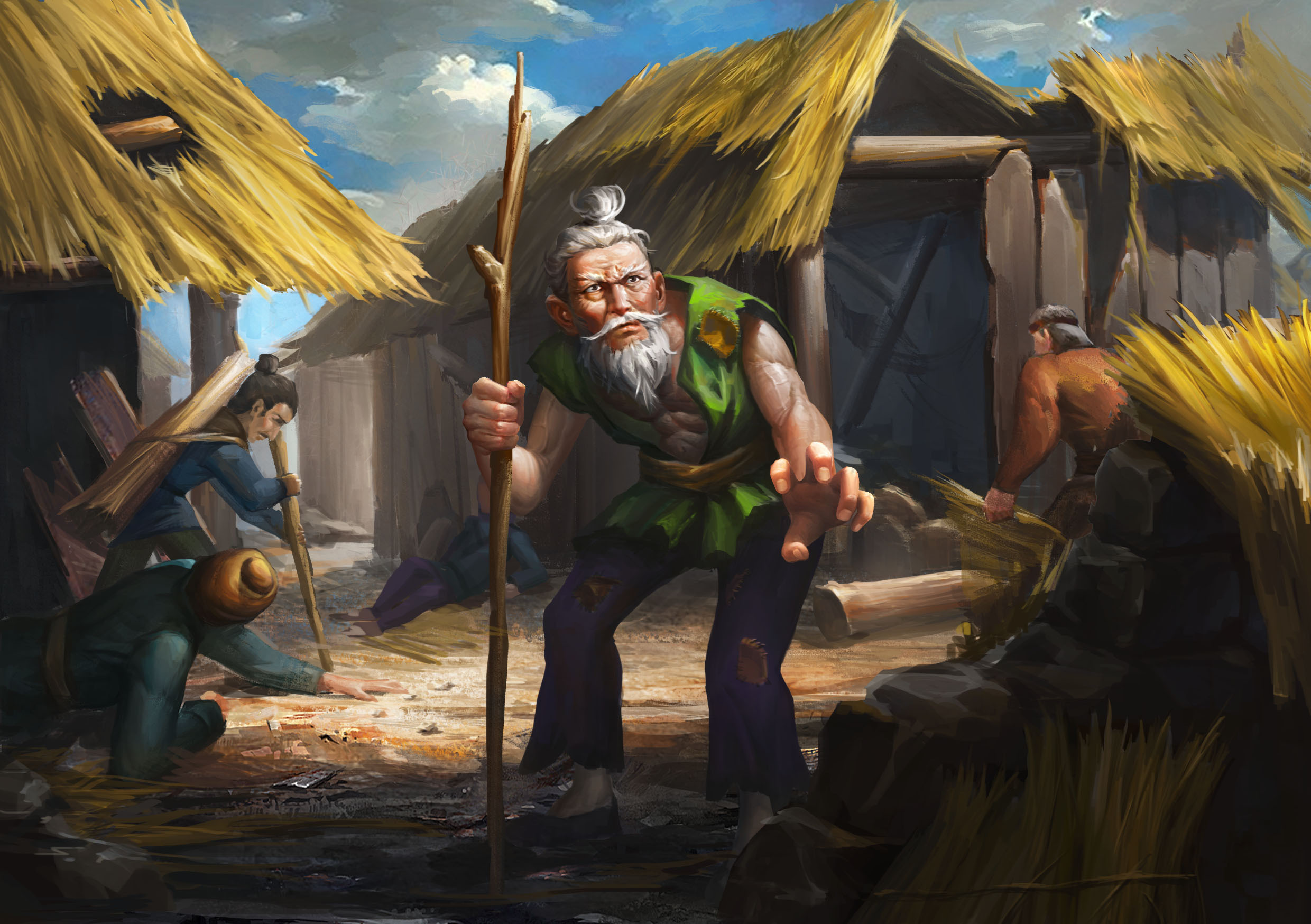 工作室给正阵面对决项目绘制的部分作品|插画|游戏原画|星辰cg绘画