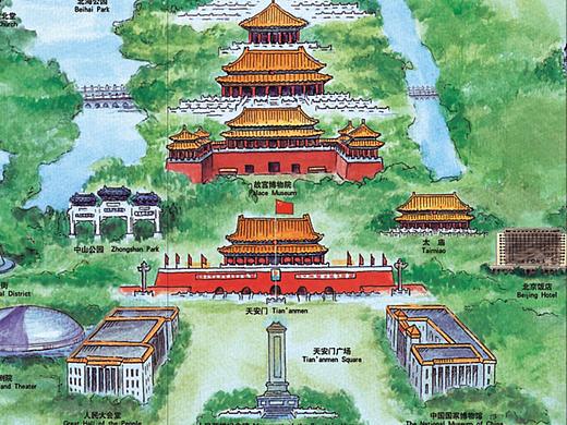 北京地图手绘