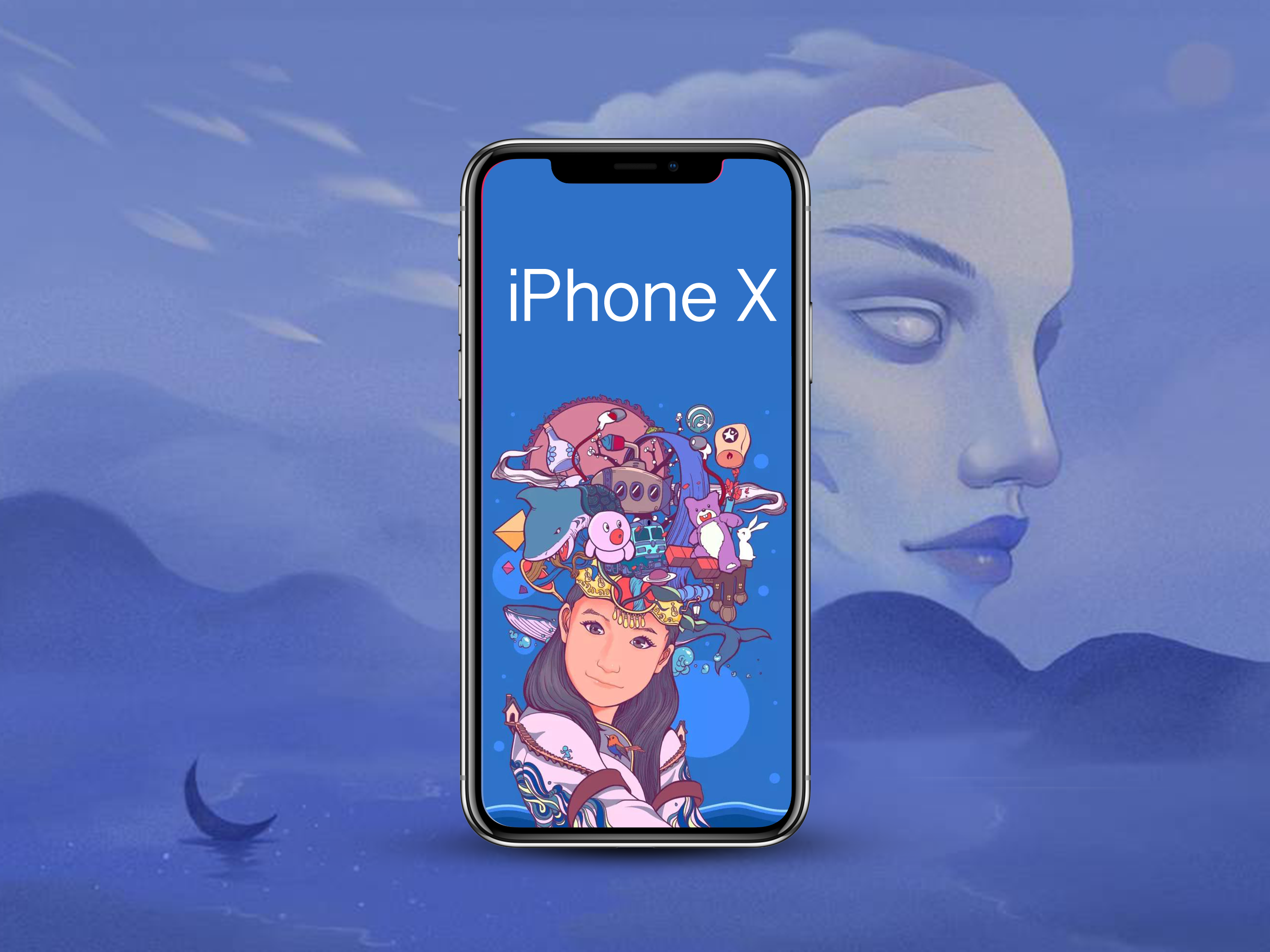 苹果x屏保个性图片