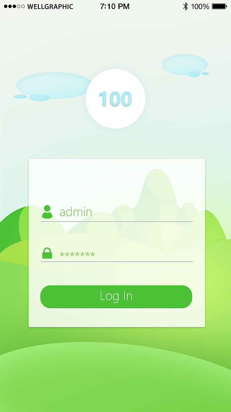 登陆界面（图ZOTI4Mjg3OTI=） - APP界面 - 站酷设计师欧阳OR原创素材 - 站酷ZCOOL