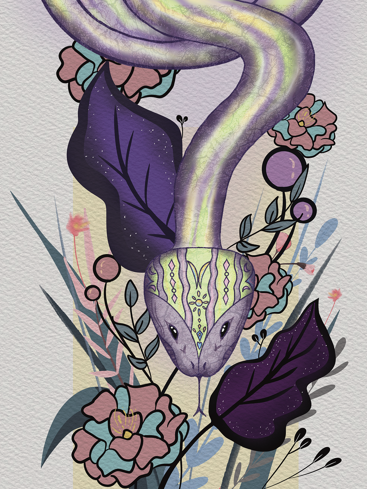 新作品：🐍年限定炫彩插画（图ZMzgxNjg1NTY4） - 商业插画 - 站酷设计师一念Yiner原创素材 - 站酷ZCOOL