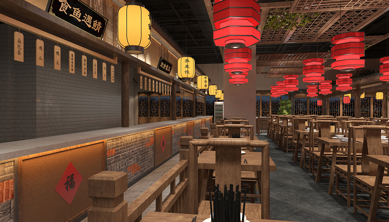 江西丰城顺旺客快餐店设计