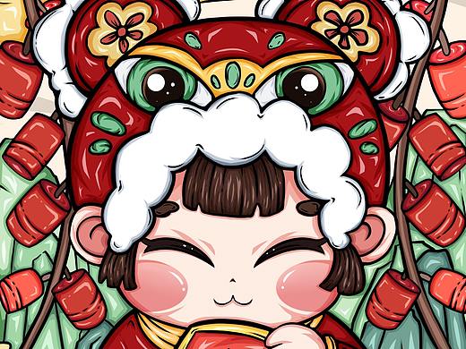 《虎虎生威》国潮插画