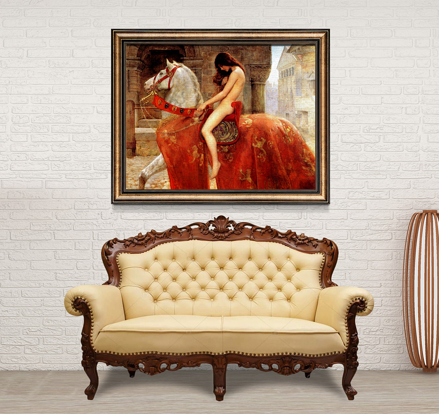 马背上的godiva夫人装饰画