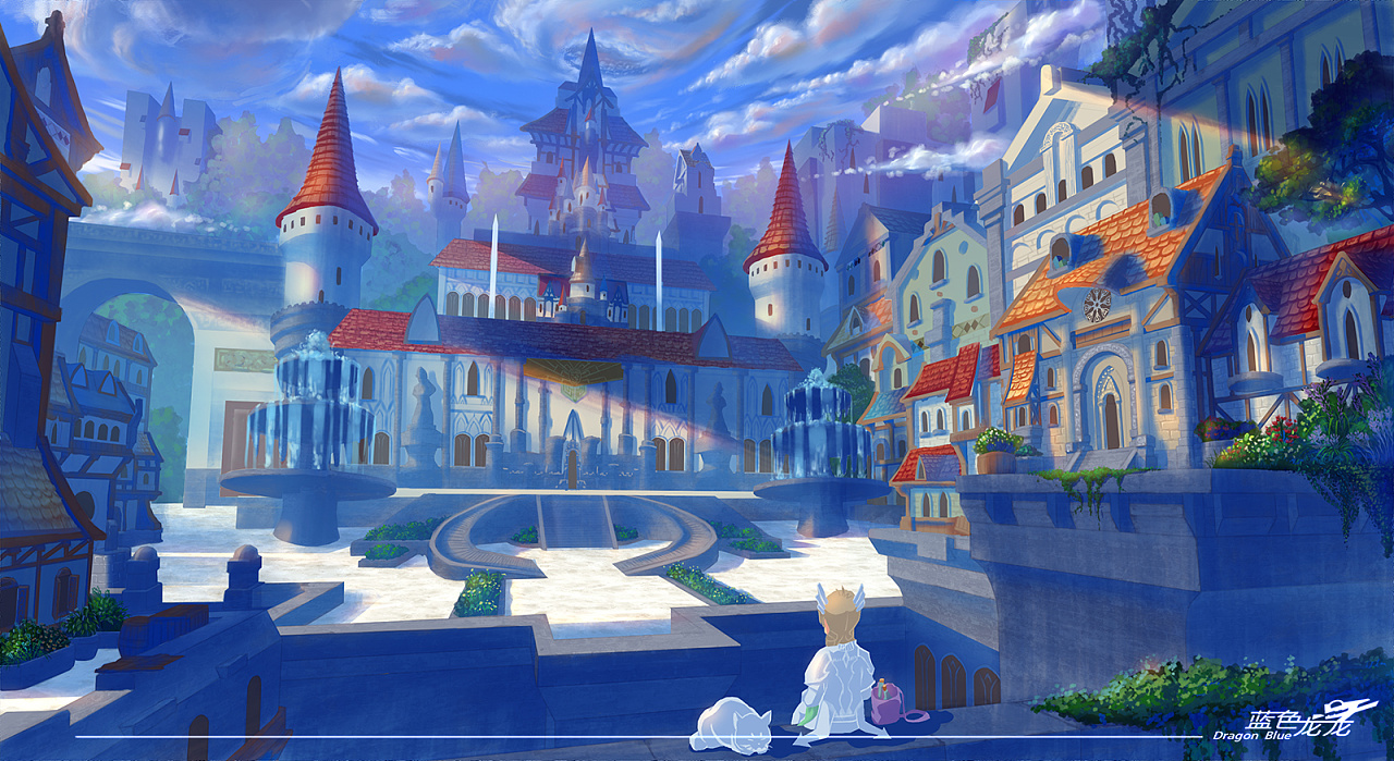 城堡系列|插画|概念设定|蓝色龙龙 - 原创作品 - 站酷 (zcool)