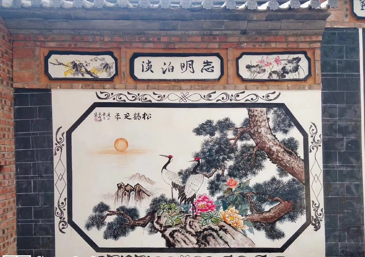 大理民居文化墙（图ZMjA1NjA3NTY4） - 绘画 - 站酷设计师云南万古文化传媒原创素材 - 站酷ZCOOL