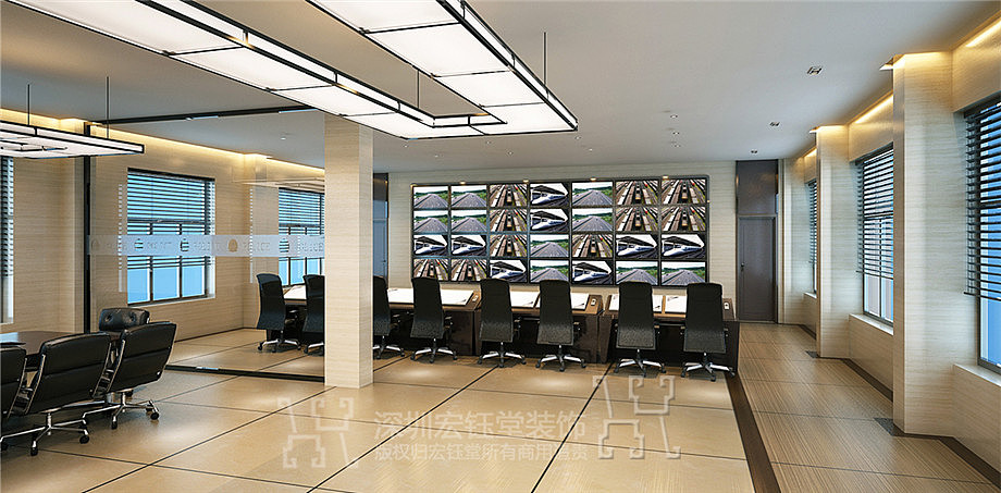 政府工程装修设计案例-郑州铁路公安局会议指挥中心效果图