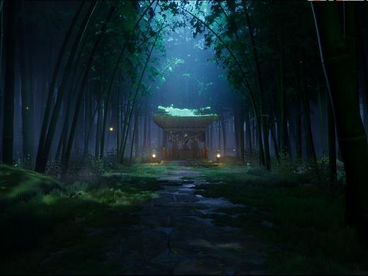 竹林里的神社