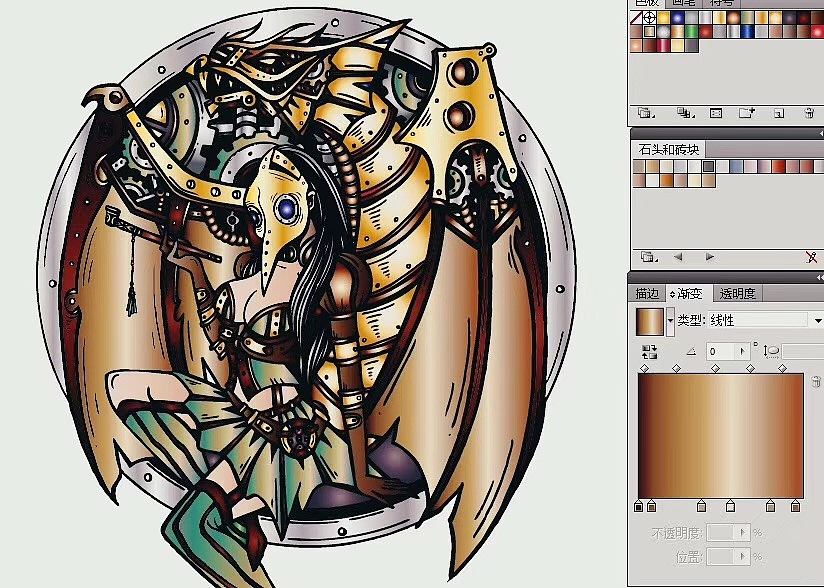 蒸汽朋克系列:绘制过程解说.