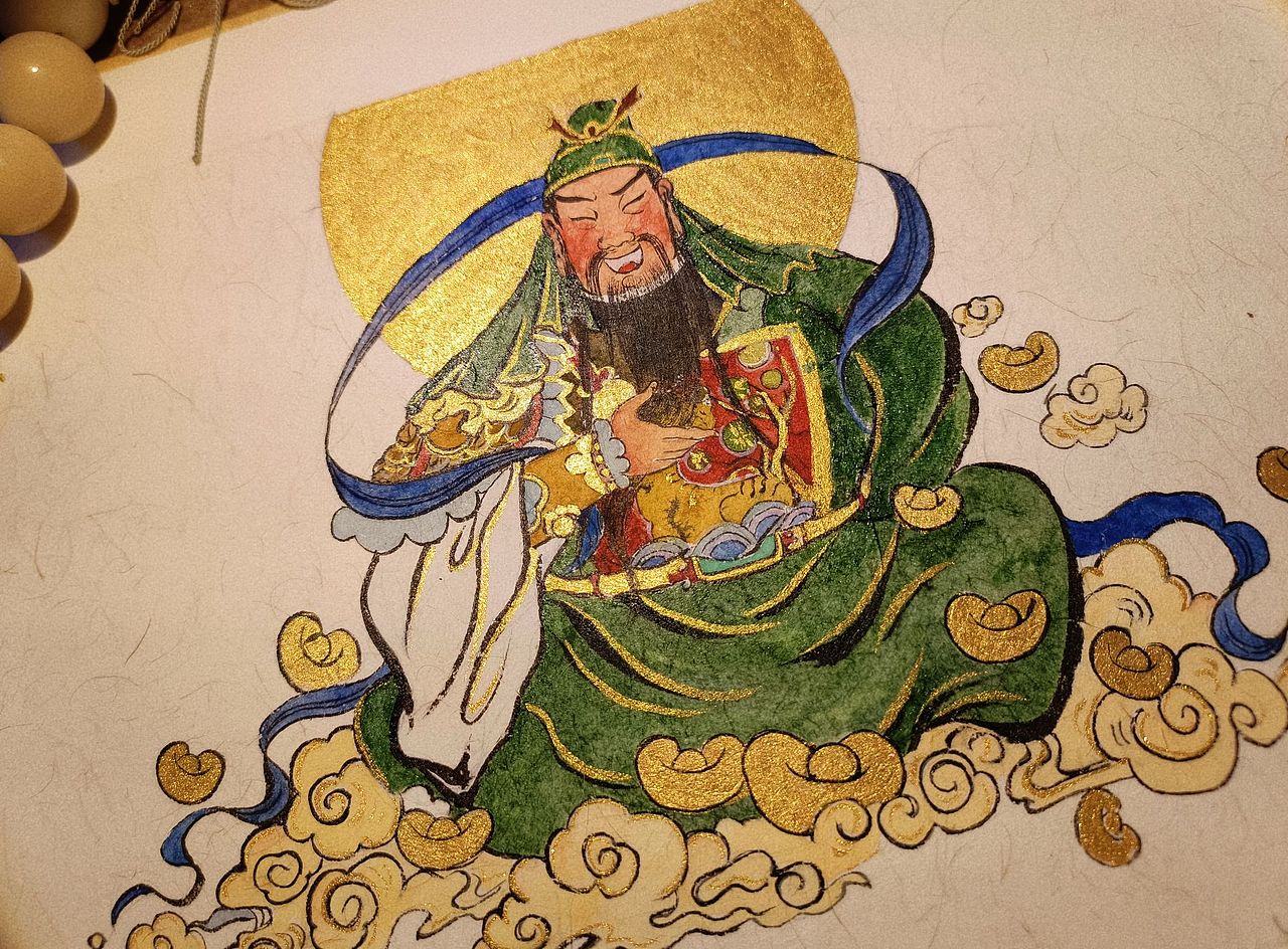挥金如铁式画武财神关二爷（图ZMzQ0MzY4NDI4） - 创作习作 - 站酷设计师不二画坊云灵原创素材 - 站酷ZCOOL