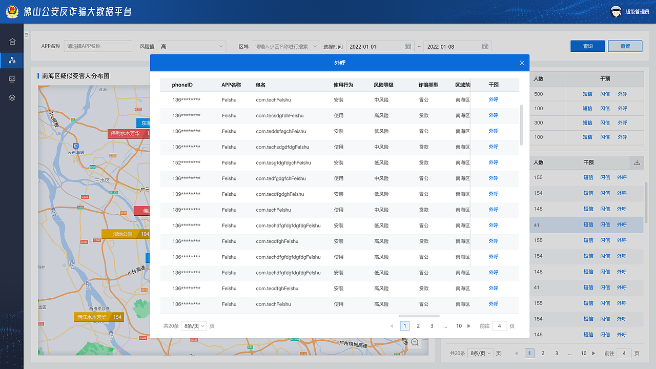 公安反诈大屏+后台系统（图ZMzAwMTI3MjI4） - 其他 - 站酷设计师可可西里201223原创素材 - 站酷ZCOOL