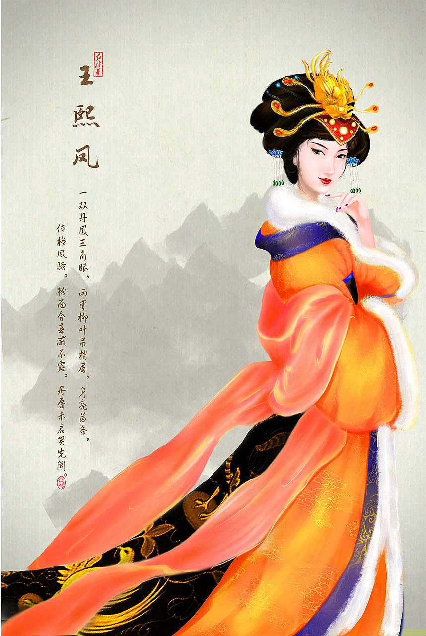 《金陵十二钗》插画设计作品（图ZODQ0NzI5NjQ=） - 创作习作 - 站酷设计师Lia_莉娅原创素材 - 站酷ZCOOL