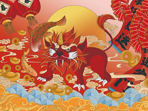 中国节日——春节（个人主页-ZNDY4NDk1MDA=） - 商业插画 - 站酷设计师倪漫笙原创素材 - 站酷ZCOOL